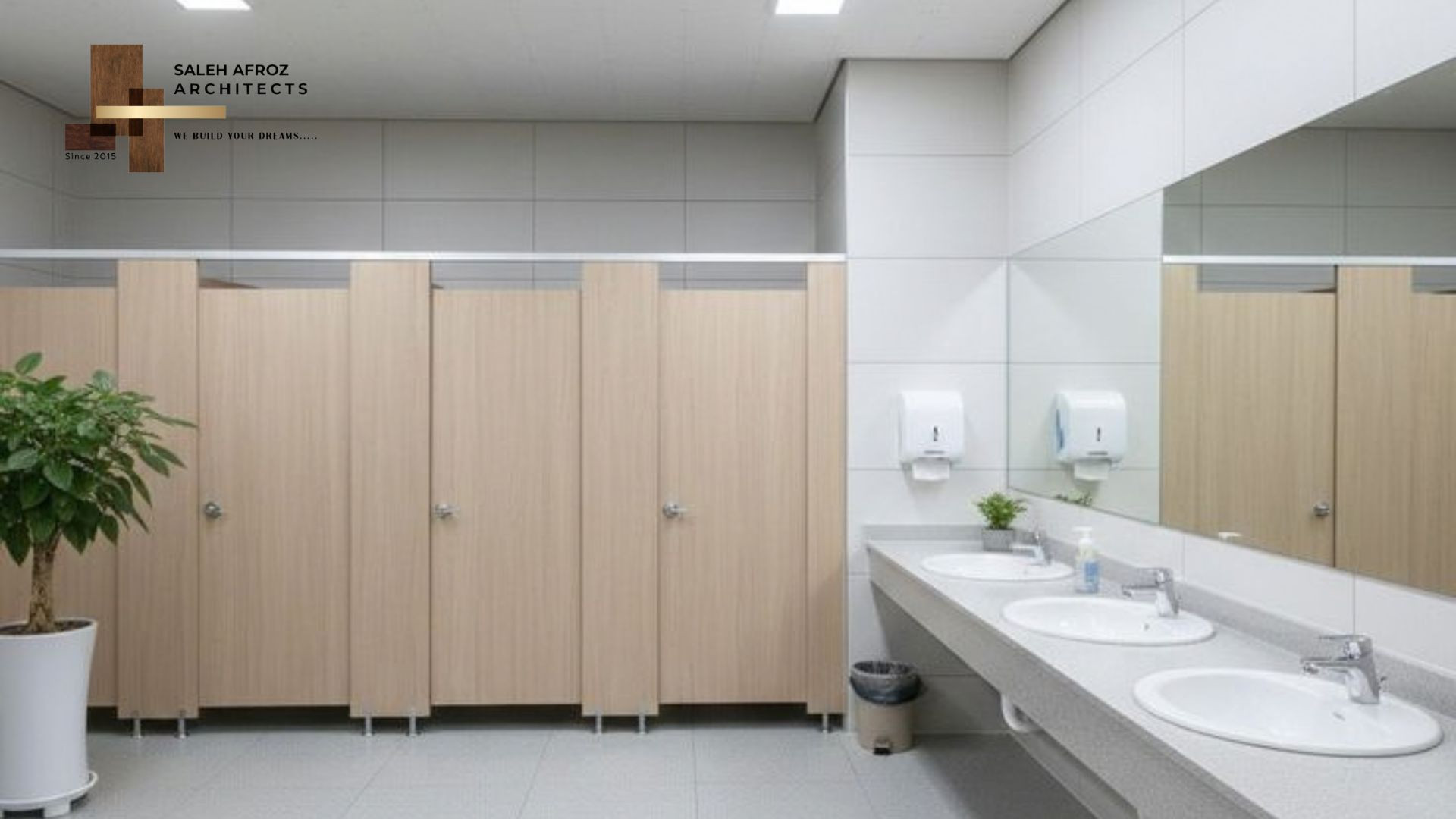 Top-Rated Commercial Restroom Interior Design Company in Tejgaon | Saleh Afroz Architects